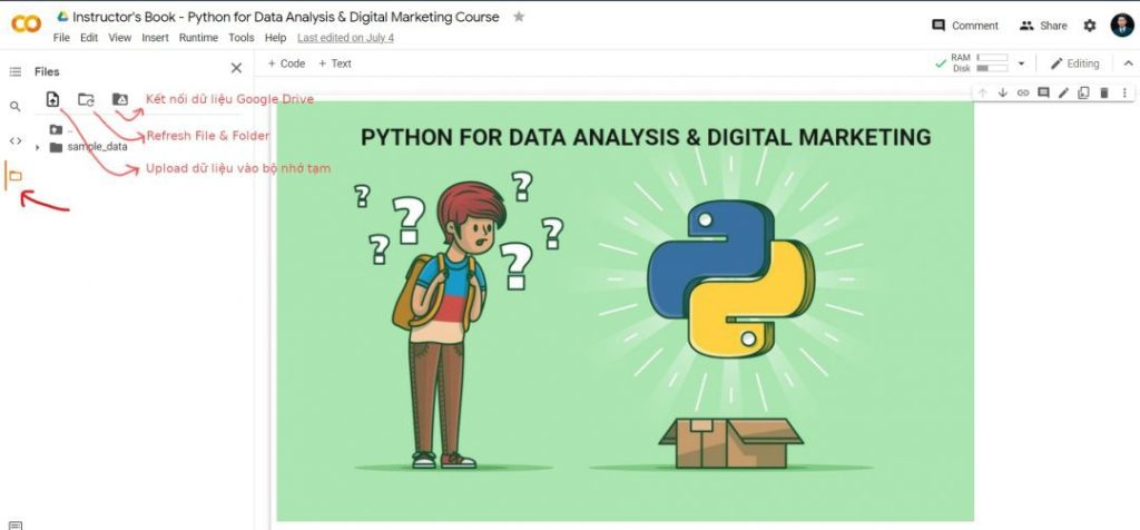 Inked colab file open