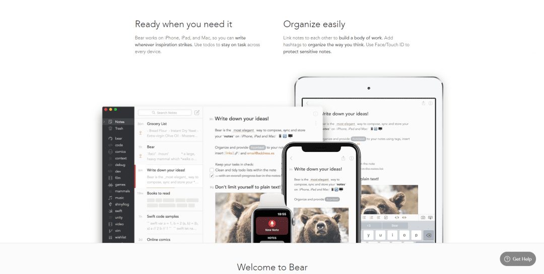 Ứng dụng ghi chú Bear