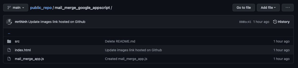 mail merge github repo