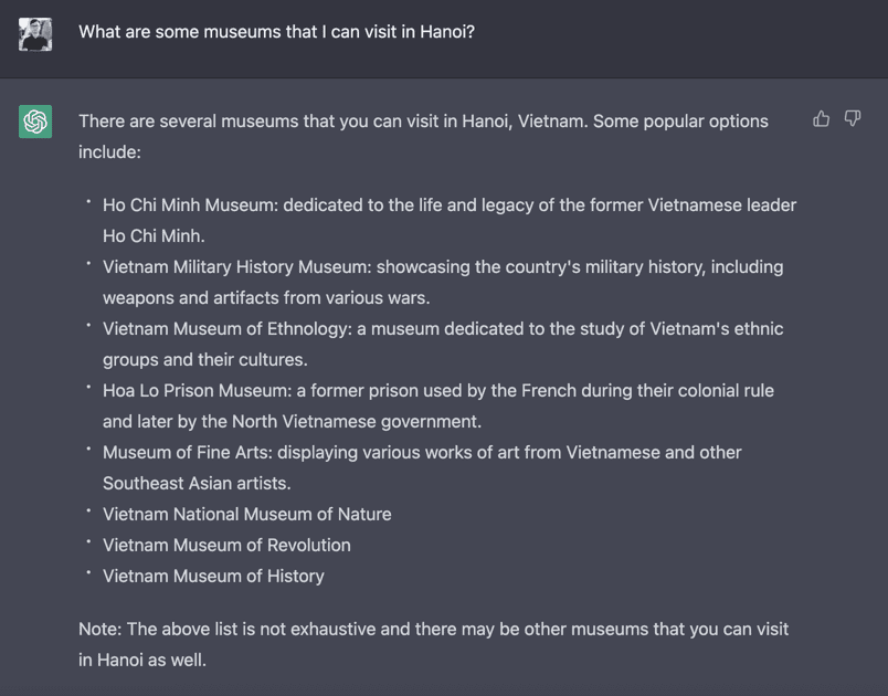 museums to visit hanoi chatgpt thinhvu