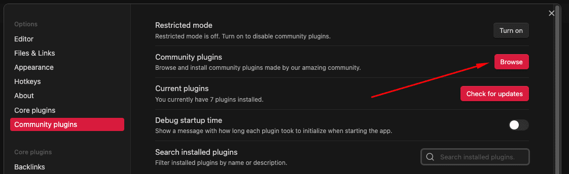 Tìm và cài đặt Community Plugin trên Obsidian
