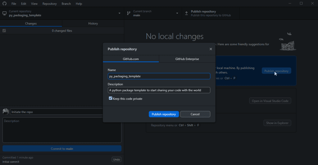 Đẩy các thay đổi lên Github